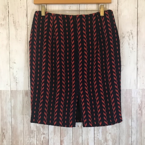“GRACIA” Geo-Print Woven Knit Wool Blend Miniskirt Size Small - Picture 7 of 11